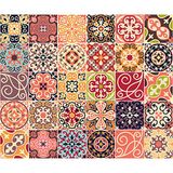 Tegelstickers, zelfklevend, 10 x 10 cm, cementtegels, wanddecoratie, tegelstickers, voor badkamer en keuken, cementtegels, wandstickers