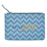 DRAEGER Paris Belle Gosse klein zakje met ritssluiting, 20 x 13 cm, blauw, opbergtas, make-uptas, schoonheidsaccessoires, reisformaat, cadeau-idee voor dames