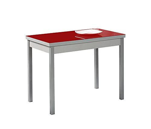 ASTIMESA Keukentafel - Rood - 90 x 50 cm (uitgetrokken 140 x 50 cm)