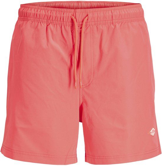 JACK & JONES JPSTMAUI TROPIC SOLID SWIM SHORTS REG SN Heren Zwemshort XXL Hot Coral