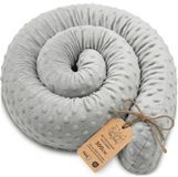 Totsy baby ASE Spolka Akcyjna Zijslaper kussen Lichaamskussen 300 cm Minky - Lang kussen bed rol slaapkussen nek rol Decoratie voor kinderkamer Oeko-Tex certificaat Lichtgrijs