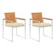 vidaXL Fauteuils de jardin avec coussins, 2 pièces. Fabriqué en bois d'acacia massif et en acier
