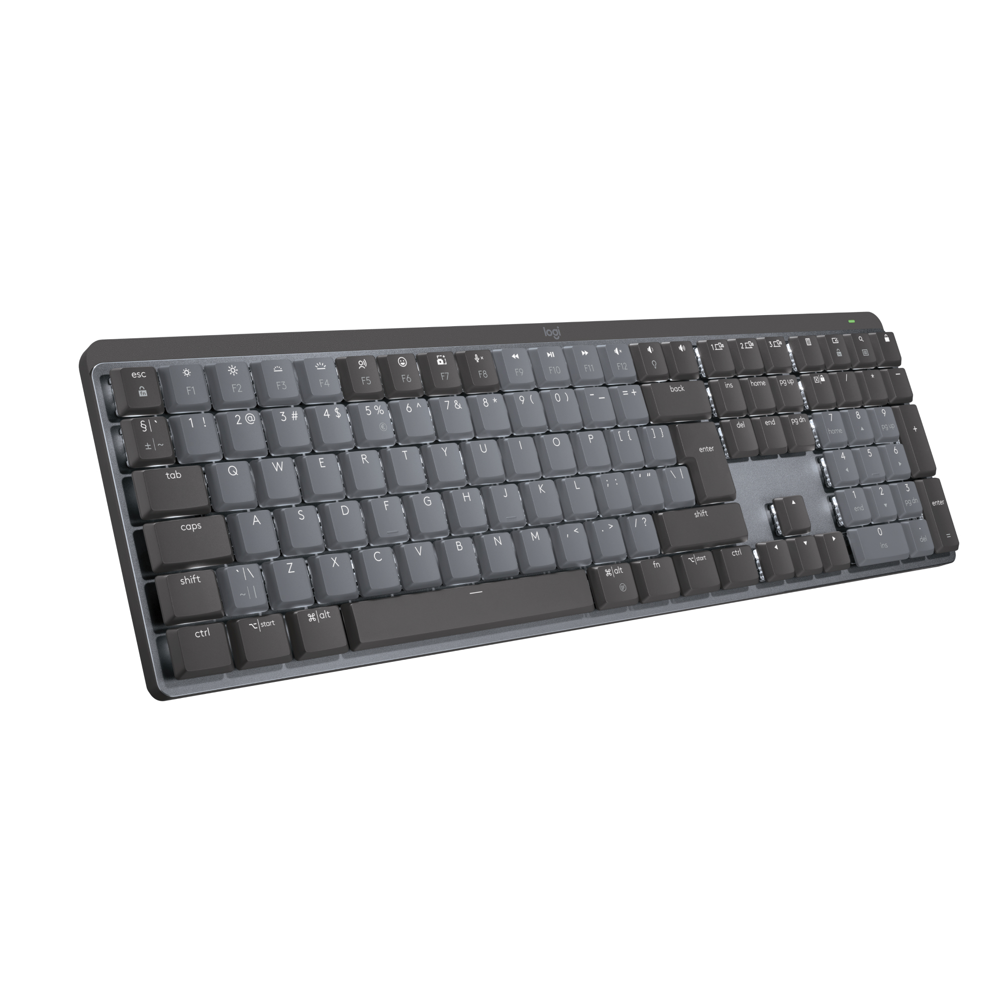 Logitech MX Mechanical - Draadloos mechanisch toetsenbord - QWERTY US International - Grafiet, Grijs