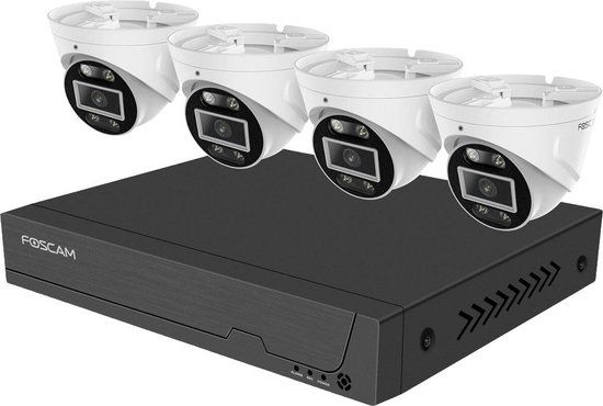 Foscam FNA108E-T4-2T IP-Bewakingscameraset - 8-kanaals - 4 camera's