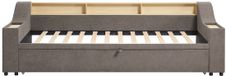 Vente-unique Bedframe stof taupe 2 x 80 x 200 cm