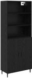 vidaXL Highboard Zwart Eiken 69,5 x 34 x 180 cm
