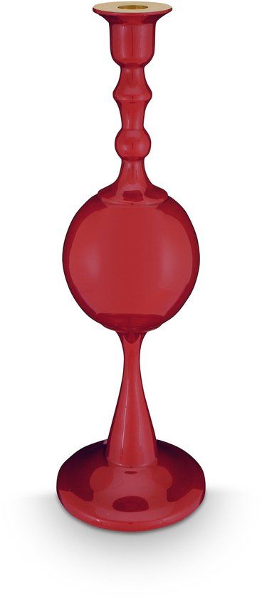 Pip Studio Love Birds Sphere Kandelaar Aluminium Donkerrood 37 cm