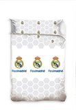 Prueba Real Madrid Beddengoedset met Dekbedovertrek en Kussensloop, Officiële Licentie (180 x 220 cm)