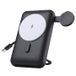 MP07 10000mAh Magnétique 3-en-1 Batterie externe avec câble intégré et support - Compatible MagSafe - Noir