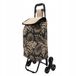 5five Simply Smart Boodschappentrolley bladeren - jute - 40 x 35 x 92 cm - 33 liter