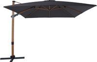 AXI Apollo Premium Zweefparasol 300x300 cm Houtlook/grijs incl. Hoes