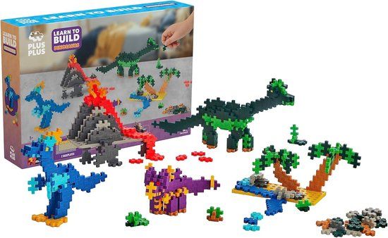 Plus-Plus Learn to Build Dino's 600-Piece Building Set