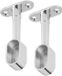 SOTECH 1 paire (2 pièces) support de tringle de penderie embout pour tringle de vêtements ovale (30 x 15 mm) chrome poli réglable en hauteur 84 - 112 mm
