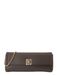 Calvin Klein Clutch 'Emblem Pebble Grain Chain Strap Clutch' donkerbruin