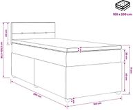 vidaXL Boxspringbed met matras, donkergrijs, 100 x 200 cm