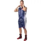 LONSDALE Sportbodywarmer 'Charlton' donkergrijs / rood / zwart / wit