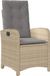 vidaXL Tuinstoel verstelbaar met kussens poly rattan gemengd beige