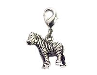 INNSPIRO NICE CHARMS Zebra-hanger van metaal, met karabijnhaak, 17 x 16 mm, 25 stuks