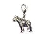 INNSPIRO NICE CHARMS Zebra-hanger van metaal, met karabijnhaak, 17 x 16 mm, 25 stuks