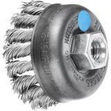 PFERD TOOLS Komborstel getordeerd TBG Ø 65 mm M14 Ø roestvrijstalen draad 0,50 voor haakse slijpers POS TBG 65/M14 INOX