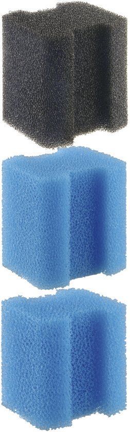 Ferplast Blumodular spons - filtermateriaal aquarium - zwart/blauw
