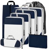 Ibenzoa® set van 8 stuks voor organisatie en compressie van koffers