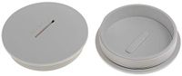 RS PRO Blindschroefverbinding M63 x 1,5 gat Ø 62,4 mm, met schroefdraad, nylon 66, uitknop Ø 69,3mm, grijs, verpakking van 10 stuks
