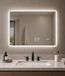 Miroir LED pour salle de bain, 80x60 cm, avec application intelligente, fonction anti-buée, dimmable, protection IP44