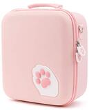 GeekShare Pink Cat Paw Case Compatibel met Nintendo Switch, Beschermende Travel System Case met 18 Game-Card Slots voor Switch Console, Pro Controller, Dock en Accessoires