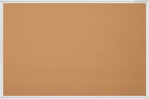 Magnetoplan Pinboard Pin Wand Kurk Paneel - 90x60cm - Bruin Kurk - Aluminium Frame