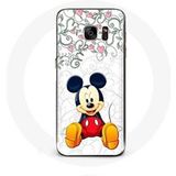 Maniacase Hoesje voor Samsung Galaxy S6 edge Mickey Mouse Bloemen Harten
