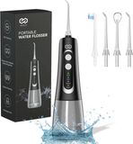 Infinity Goods Waterflosser - Monddouche - Elektrisch Flosapparaat - Draadloos En Oplaadbaar - 5 Opzetstukken - Zwart
