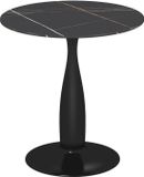 HOMCOM Eettafel MDF & Staal 70x70x74 cm Zwart