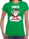 Bellatio Decorations Santa for president Kerstshirt / Kerst t-shirt groen voor dames - Kerstkleding / Christmas outfit S