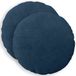 vidaXL Kussensloop 2 stuks HEERLEN Marineblauw Ø 50 cm corduroy