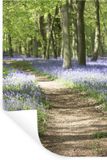 StickerSnake Muurstickers - Bos - Pad - Bloemen - Paars - Groen - Natuur - 20x30 cm - Sticker Folie