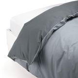 Caleffi katoen, eenkleurig, dekbedovertrek, katoen, grijs, Frans bed, 58578