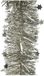 Decoris Kerstslingers - 2x - sterren - zilver/champagne - 270 x 10 cm - lametta/folie