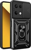 Techsuit Hoesje geschikt voor Xiaomi Redmi Note 13 5G - Camshield Back Cover - Zwart