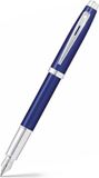 Sheaffer 100 vulpen - glanzend blauw met chroom - penpunt M