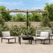 Prolenta Maison Exclusive Dubbele parasol, taupekleurig, 316x145 cm