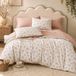 Coton Ensemble de literie - 200 x 200 cm - Fleurs orange - 1 housse de couette et 2 taies d'oreiller 80 x 80 cm