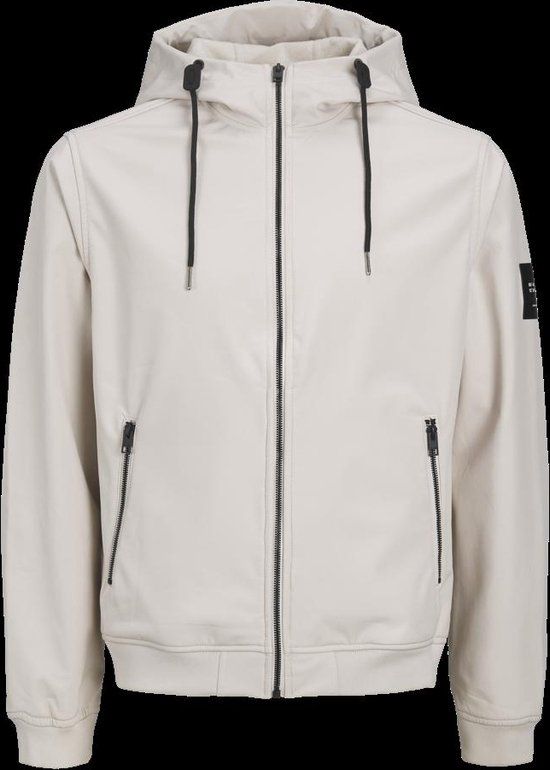 JACK&JONES JJEBASIC SOFTSHELL HOOD NOOS Heren Jas - Moonbeam - Maat M