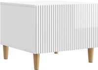 vidaXL Salontafel met lade Hoogglans Wit 49 x 50 x 40 cm Bewerkt hout