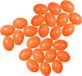 Merkloos / Sans marque Moebius Creativ Oranje kunststof eieren - 25 stuks - decoratie - 4 cm - Hobby/Pasen