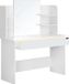 Casaria Kaptafel Lucia - Lade Spiegel 4 Planken 140x110x40cm – Wit