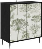 vidaXL Dressoir GOTHA Zwart eiken 69 x 33 x 76 cm Bewerkt hout