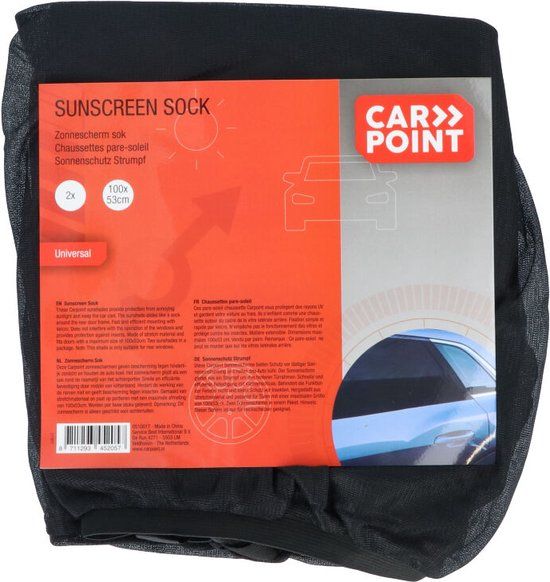 Carpoint Zonnescherm Sok 100x53cm 2 stuks