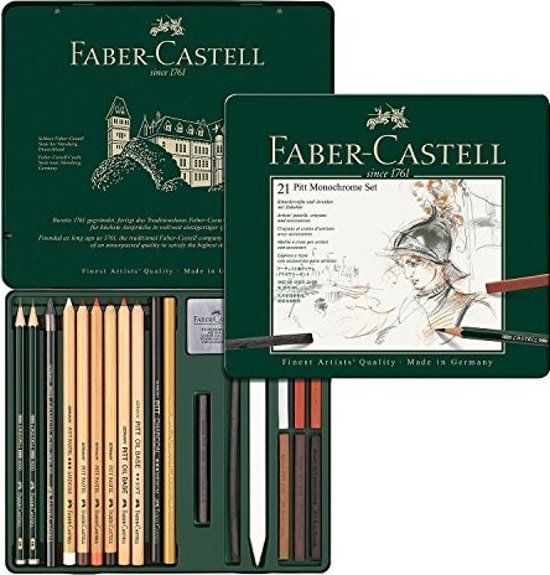 Faber-Castell Pitt Monochrome set 21-delig medium