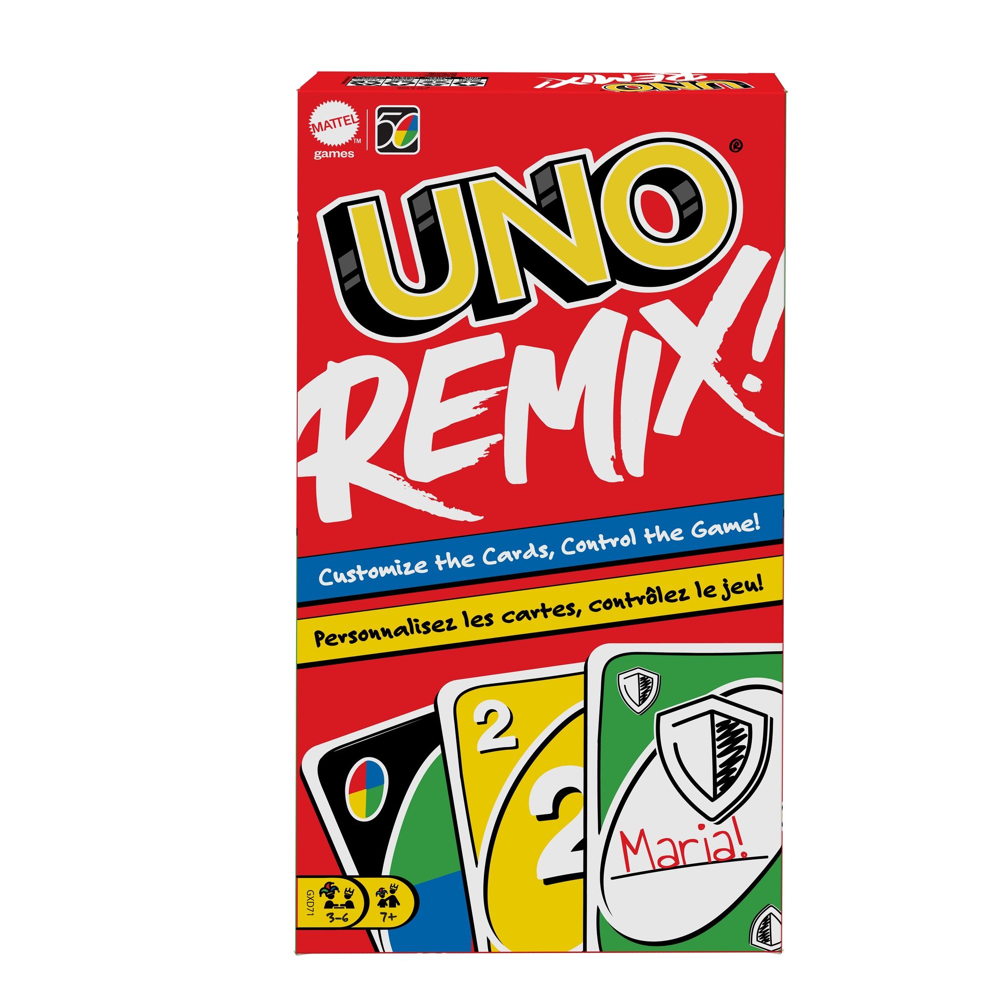 Mattel Games Uno Remix - Card Game - Family Game - 7+ Years